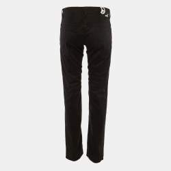 Pre Owned Love Moschino Black Denim Regular Fit Jeans L/Waist 32"