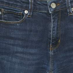 مملوكة مسبقًا Love Moschino Navy Blue Denim Jeans S Waist 26"