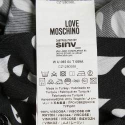 Pre Owned جمبسوت لوف موسكينو أسود مطبوع بقطرات قصيرة الأكمام مقاس متوسط