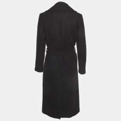 Pre Owned معطف لوف موسكينو من الصوف مزين بحزام مقاس صغير (سمول)