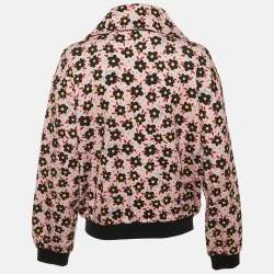 مملوكة مسبقًا جاكيت لوف موسكينو زهري فاتح بنقشة زهور من قطن محبوك مقاس كبير - لارج