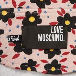 مملوكة مسبقًا جاكيت لوف موسكينو زهري فاتح بنقشة زهور من قطن محبوك مقاس كبير - لارج