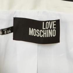Pre Owned Love Moschino Monochrome Striped Cotton Jacket M