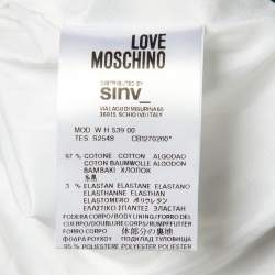 Pre Owned Love Moschino Monochrome Striped Cotton Jacket M
