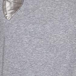 Love Moschino Grey Cotton Bow Detailed Sleeveless Top M