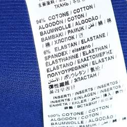 Love Moschino Blue Cotton Knit Love Applique Detail Sweatshirt L
