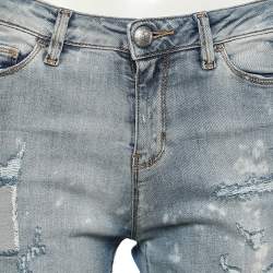 Pre Owned Love Moschino Blue Denim Distressed jeans M