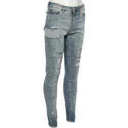 Pre Owned Love Moschino Blue Denim Distressed jeans M