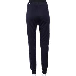 Love Moschino Blue Cotton Knit Love Applique Detail Sweat Pants S