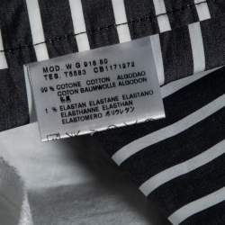 Love Moschino Grey Striped Cotton Front Tie Detailed Knee Length Skirt M