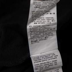 Love Moschino Black Cotton Logo Appliqued Sweatshirt S