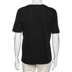 Love Moschino Black Logo Printed Cotton Heart Embellished T-Shirt M 