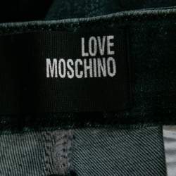 Love Moschino Blue Denim Logo Embellished Jeans S