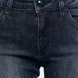 Love Moschino Blue Denim Logo Embellished Jeans S