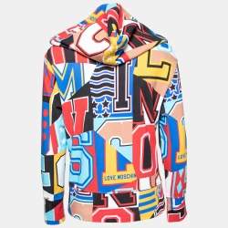 Love Moschino Multicolor Cotton Zip Front Hooded Jacket M