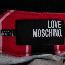 Love Moschino Multicolor Cotton Zip Front Hooded Jacket M
