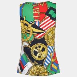 Love Moschino Multicolor Nautical Print Jersey Tank Top M