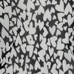 Love Moschino Monochrome heart Printed Chiffon Tie Detail Mini Dress M