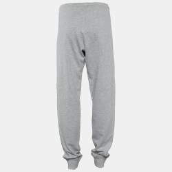 Love Moschino Grey Knit Logo Print Track Pants L