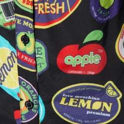 Love Moschino Multicolor Printed Silk Blend Neck Tie Detail Shirt S