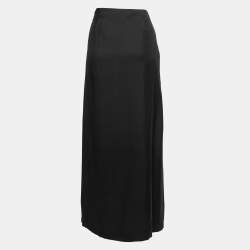 Love Moschino Black Rayon Maxi Skirt M