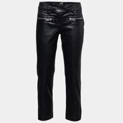 Love Moschino Black Synthetic Cropped Pants S
