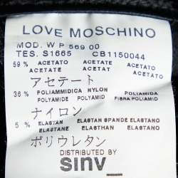 Love Moschino Black Synthetic Cropped Pants S