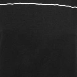Pre Owned Love Moschino Logo Printed Black Cotton Crew Neck Half Sleeve T-Shirt S