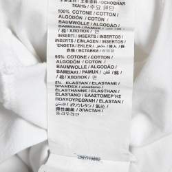 Pre Owned Love Moschino White Logo Printed Cotton Crew Neck Half Sleeve T-Shirt S