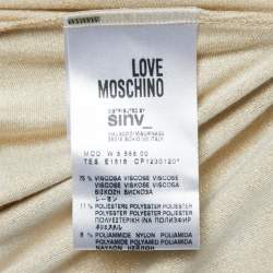 Love Moschino Cream Lurex Knit Sleeve Detail Short Dress M