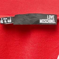 Love Moschino Red Knit Zip Detailed Mini Skirt S