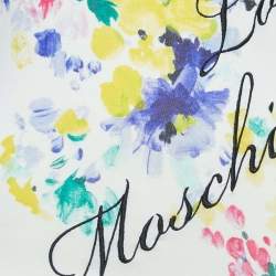 Pre Owned Love Moschino Multicolor Floral Print Knit Inlay T-Shirt S