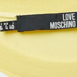 Pre Owned Love Moschino Multicolor Floral Print Knit Inlay T-Shirt S