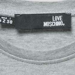 Love Moschino Love Logo Print Cotton Crew Neck Sweatshirt S