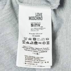 Love Moschino Love Logo Print Cotton Crew Neck Sweatshirt S