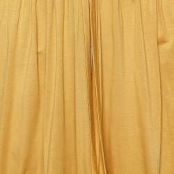 Pre Owned Love Moschino Yellow Knit Hook Front Shrug L