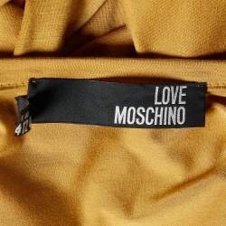 Pre Owned Love Moschino Yellow Knit Hook Front Shrug L