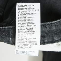 Pre Owned Love Moschino Black Washed Denim Cropped Jeans S Waist 27"