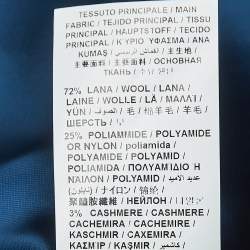 Pre Owned Love Moschino Blue Wool Blend Double Breasted Coat M