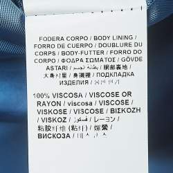 Pre Owned Love Moschino Blue Wool Blend Double Breasted Coat M