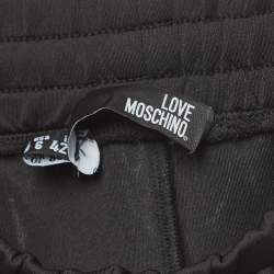 Love Moschino Black Love Print Knit Drawstring  Jog Pants M