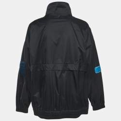 Love Moschino Black Logo Applique Synthetic Bomber Jacket M