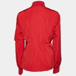 Love Moschino Red Zip Up Bomber Jacket M