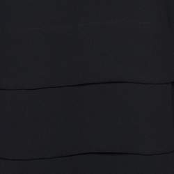 Pre Owned Love Moschino Black Crepe Pleated Sleeveless Dress M