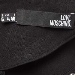 مملوكة مسبقًا Love Moschino Black Studded Gabardine Sheath Dress S