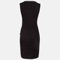 مملوكة مسبقًا Love Moschino Black Studded Gabardine Sheath Dress S
