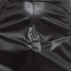 Love Moschino Black High Waist Faux Leather Pencil Skirt S