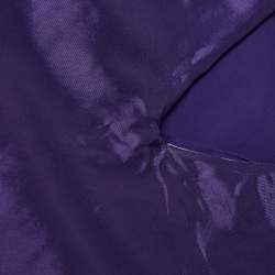 Pre Owned Love Moschino Purple Poplin Braided Detail Shift Dress M