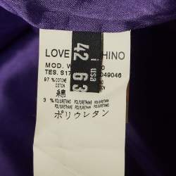 Pre Owned Love Moschino Purple Poplin Braided Detail Shift Dress M