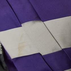 Pre Owned Love Moschino Purple Poplin Braided Detail Shift Dress M